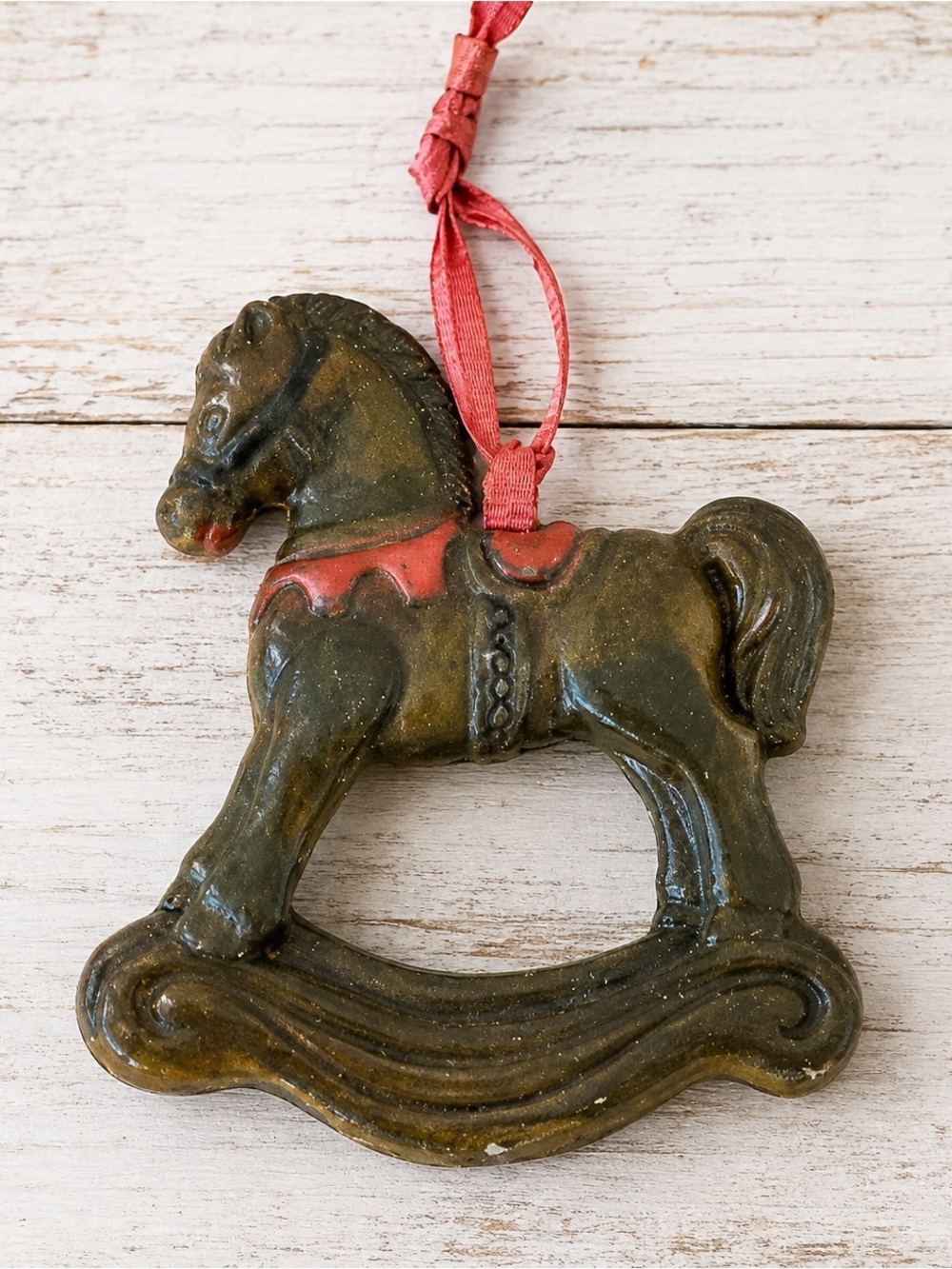 Primitive Rocking Horse Christmas Ornament Rustic Farmhouse Vintage